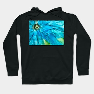 Bloom n Blues Alcohol Ink Hoodie